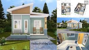 Small Minimalist House Design with 6 x 8 M | 2 Bedrooms ~ HelloShabby.com :  interior and exterior solutions gambar png