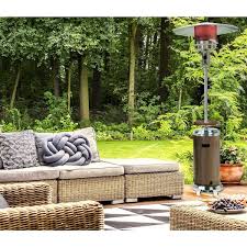 Hanover 7 Ft 48 000 Btu Steel Umbrella Propane Patio Heater Hammered Bronze