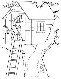 Get free printable coloring pages for kids. Printable Tree House Coloring Page