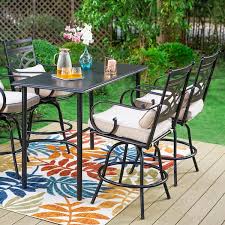 Phi Villa 5 Piece Metal Outdoor Patio