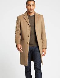 M S Collection Wool Blend Revere Coat
