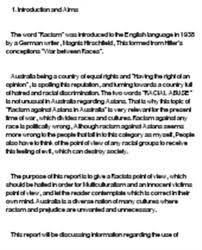 good thesis for racism essay 