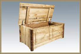 solid wood toy chest amish made log
