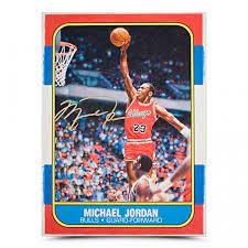 Free valuations & paid appraisals. Michael Jordan Autographed Original Fleer Rookie Card Art