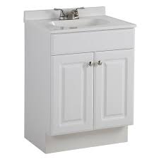 Shop bathroom vanities top brands at lowe's canada online store. Project Source 24 In White Single Sink Bathroom Vanity With White Cultured Marble Top In The Bathroom Vanities With Tops Department At Lowes Com