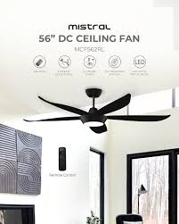 5 blades dc ceiling fan with 3 led mode