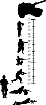 Army Soldiers Growth Chart Kids Wall Height By
