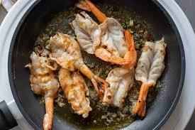 bbq grilled shrimp skewers cooking