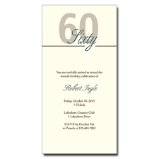 These birthday programs can include the birthday itinerary, the venue and timings of the party and other events. Sophisticated Sixty Invitation Bday Products