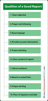 10 principles qualities of a good report