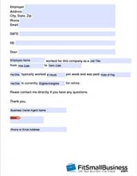 Employment Verification Letter Free Templates How To Guide