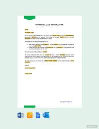 commercial lease renewal letter in