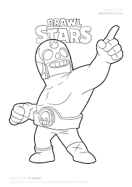 This was uploaded to my old account ~spiritwollf but i decided to upload it here as well, since it's more what i've been drawing lately. El Primo Brawlstars Coloringpages Fanart Drawitcute Star Coloring Pages Brawl Stars Drawing Brawl Stars Coloring Pages