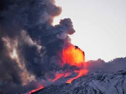 Mount etna, the ancient volcano located in sicily, italy, was filmed spewing lava to the sky on monday. Rtz5rywhkdkscm