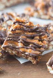 salted chocolate caramel and pretzel