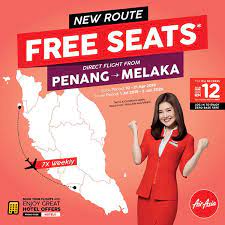 If you have car, just drive there la. Airasia Penang To Melaka Free Seats Promo From Rm12 Airasia Promotions