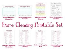 House Cleaning Schedule Printable Set Designer Pdfs