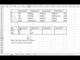 Create Duty Roster Dynamic Using Excel Function Or Vba Youtube
