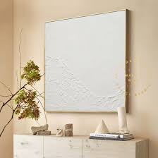 Large White 3d Textured Painting