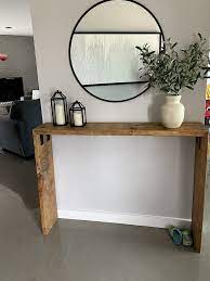 Waterfall Style Console Table Behind