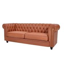 Genuine Leather Chesterfield Sofa Couch