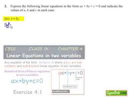 9 Maths Linear Equations