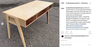 midcentury modern plywood desk urban