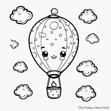 hot air balloon coloring pages free