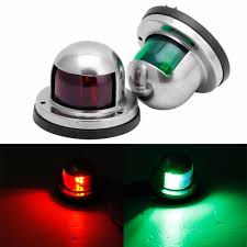 Us 6 48 29 Off One Pair Marine Boat Yacht Light 12v Stainless Steel Led Bow Navigation Lights In Car Headlight Bulbs Led From Automobiles