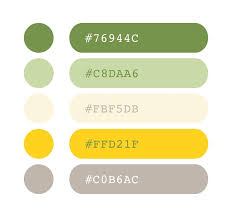 green and yellow color palette light