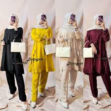 Contoh baju long dress kain jumput / model baju untuk kondangan : Jual One Set Pajamas Setelan Celana Rayon Polos Online Mei 2021 Blibli