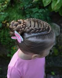 Shoreline braids with top buns. 50 Adorable Braided Hairstyles For Kids 2020 Flippedcase