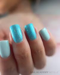magnetic gelpolish blue bubbles nail