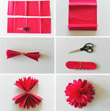 how to make tissue paper flowers for a