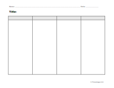 Blank 4 Column Form Thumb Notes Template Graphic
