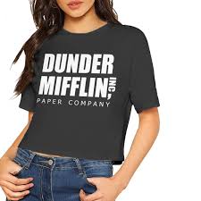 Dunder Miffling Paper Company Navel T Shirts Crop Top For