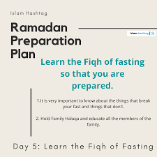 Apprenez le Fiqh du jeûne - Plan de préparation du Ramadan - Apprendre  l'islam