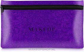 makeup silicone makeup bag purple