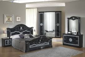 Replicated blackened wood finish with gray textural grain. Black Italian High Gloss Bedroom Furniture Set Homegenies