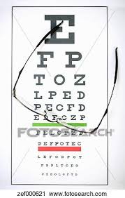 Sight Test Chart And Glasses Stock Image Zef000621