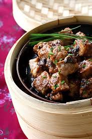 chinese steamed spareribs with black