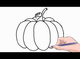 Use raw umber a132 to represent the shadowed areas on the pumpkin stem and add the shadow created by the pumpkin. How To Draw A Pumpkin Easy Step By Step Youtube