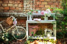 Terrace Decorative Bicycle In Garden