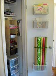 Diy Back Of Door Wrapping Paper Storage