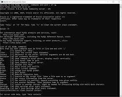 mysql command line client getting