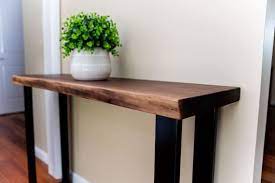 Console Table Walnut Entryway Table