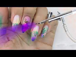 full nails art using airbrush only