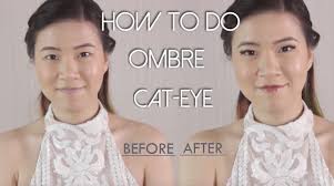tutorial for perfect ombre cat eye