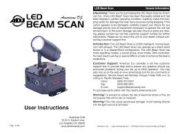 american dj led beam scan user