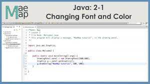 java 2 1 changing font and color you